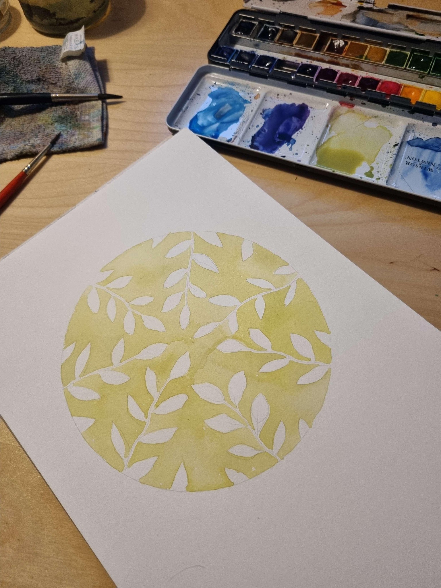 Negative Watercolour Circle - image 1 - student project