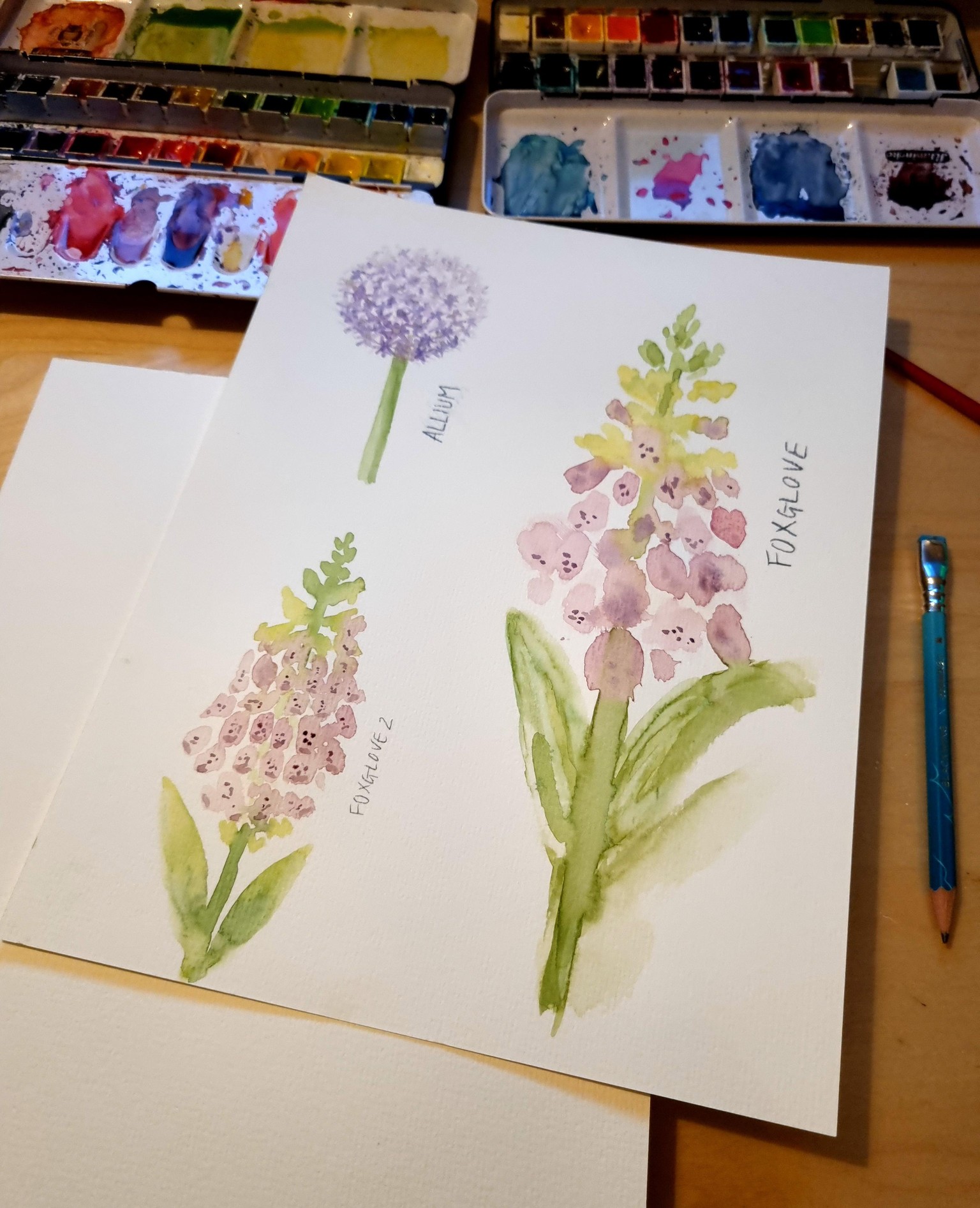 Loose watercolour florals - image 1 - student project