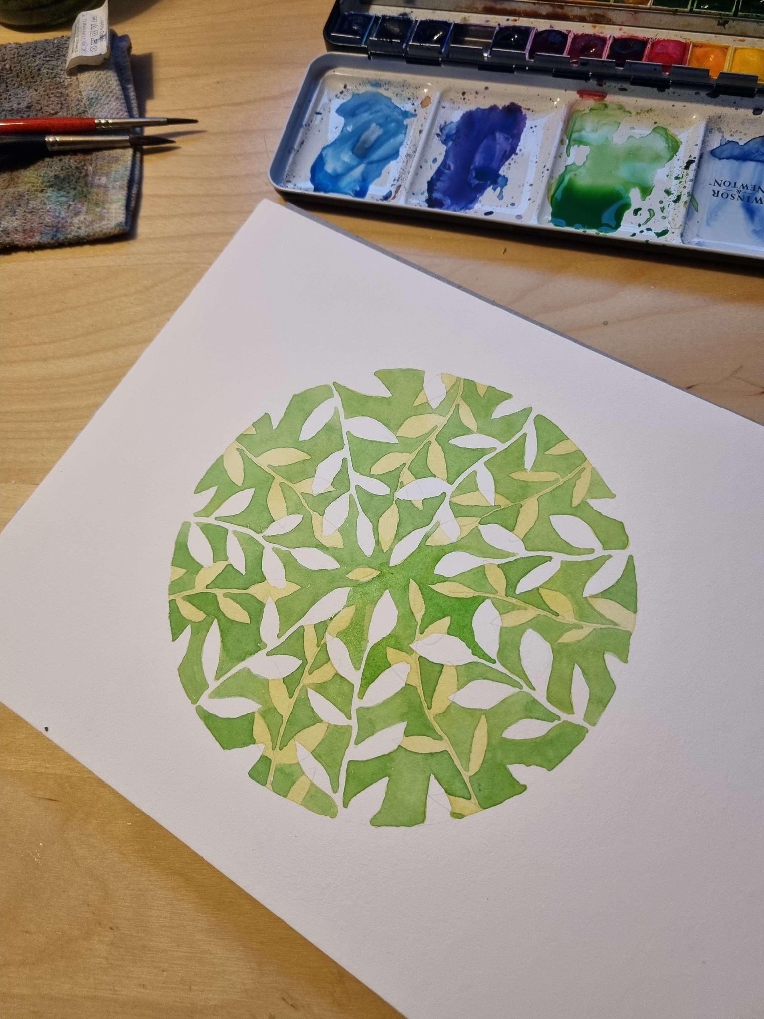 Negative Watercolour Circle - image 2 - student project