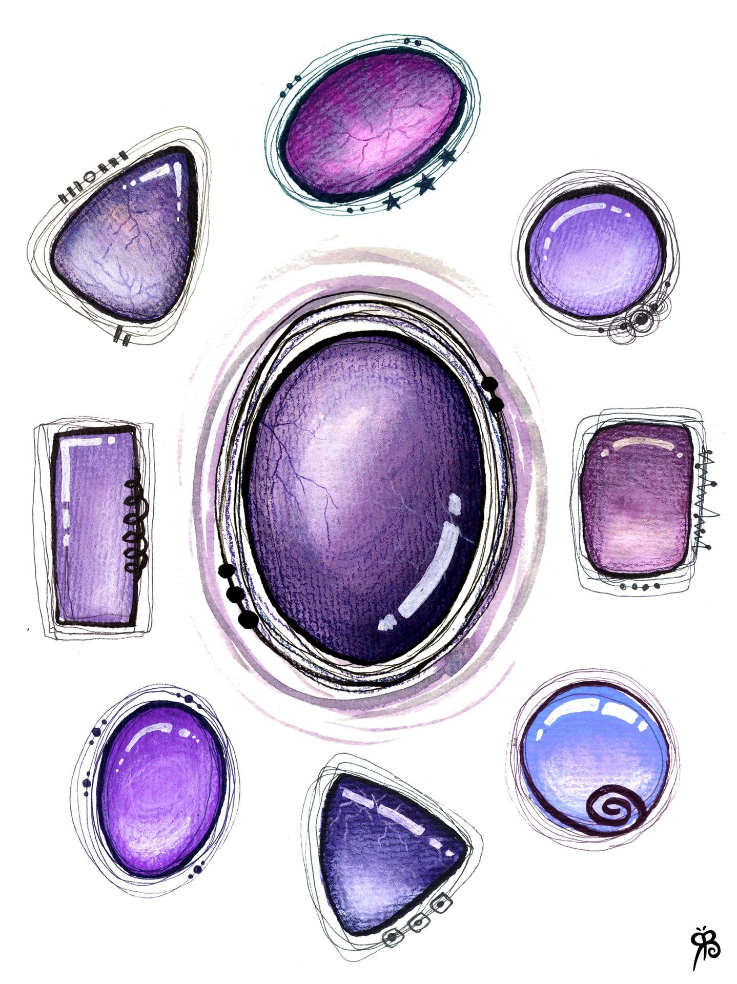 Mixed Media Smooth Wire-Wrapped Gemstones - image 4 - student project