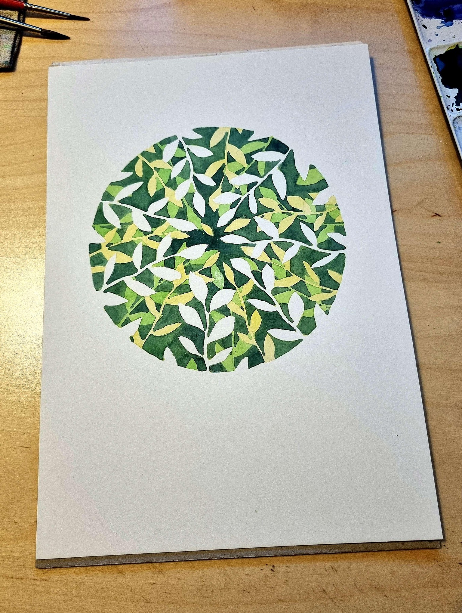 Negative Watercolour Circle - image 3 - student project