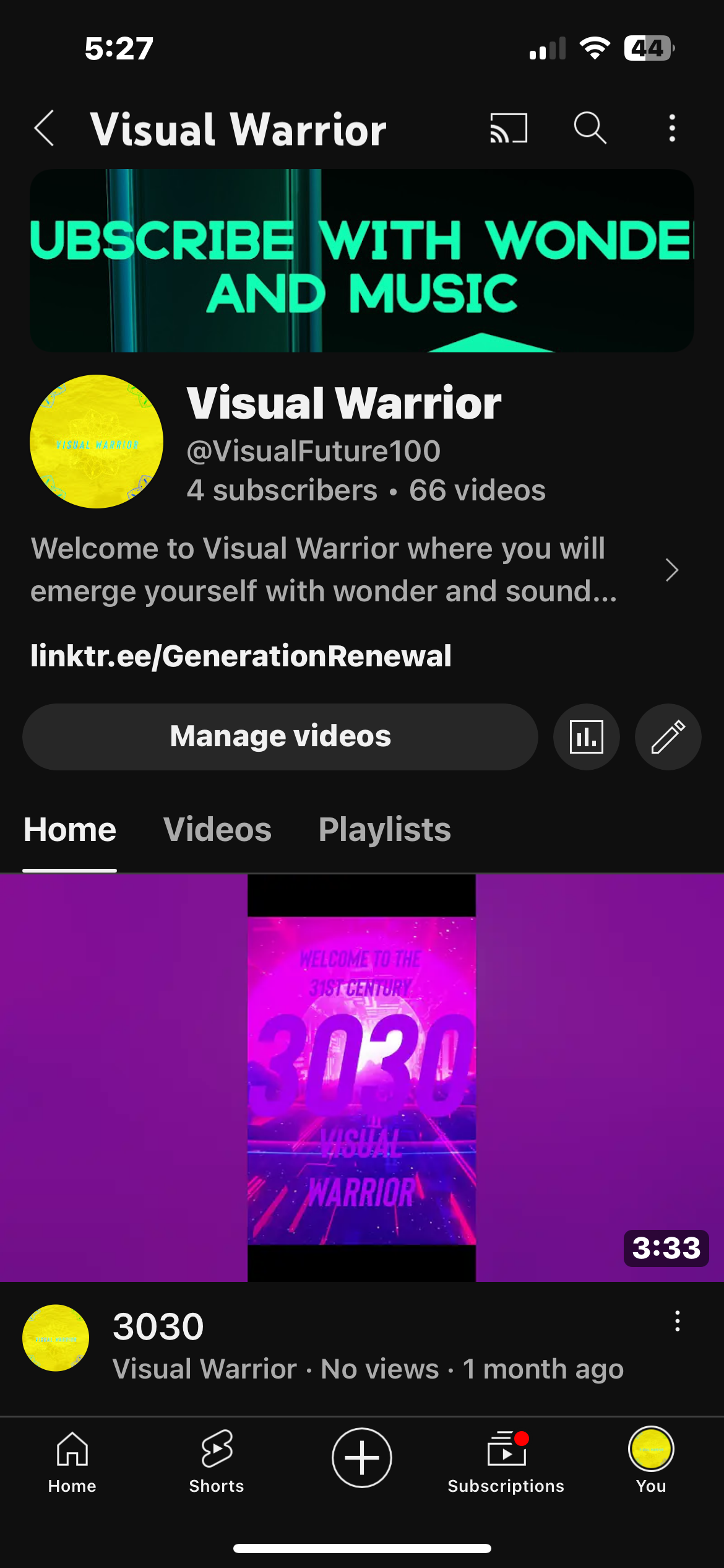 My Youtube Channels Panel - image 4 - student project