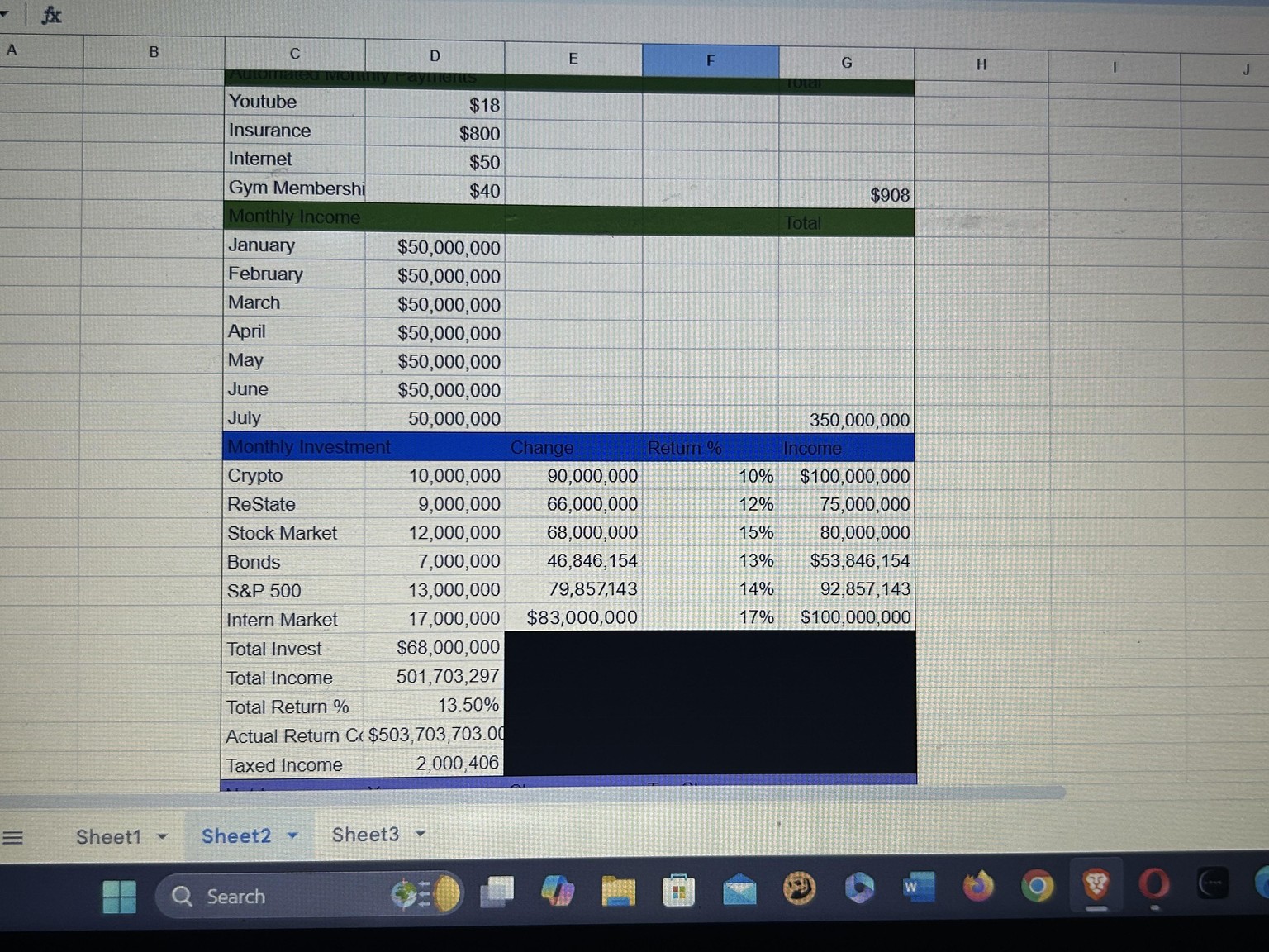 Finance 101 Project Double Management - image 2 - student project