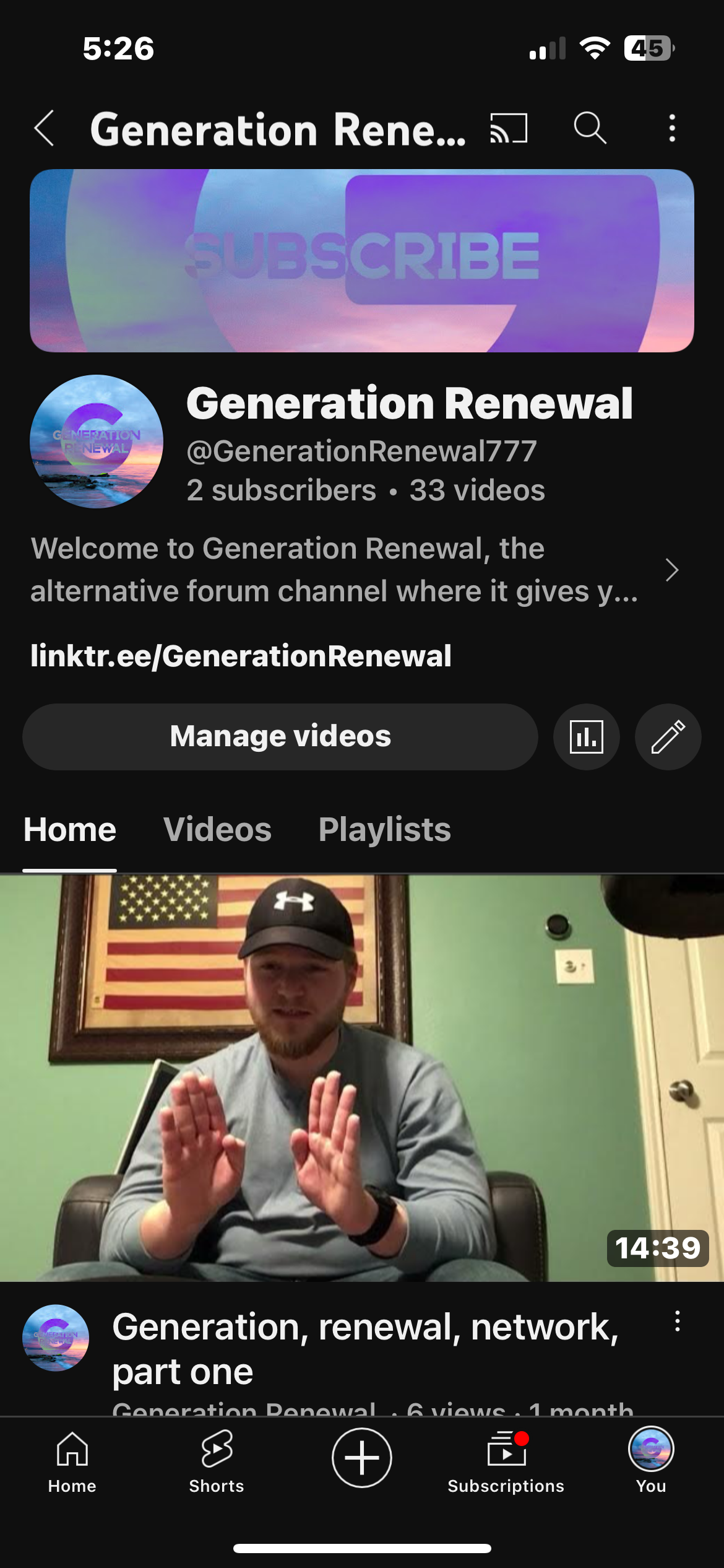 My Youtube Channels Panel - image 2 - student project