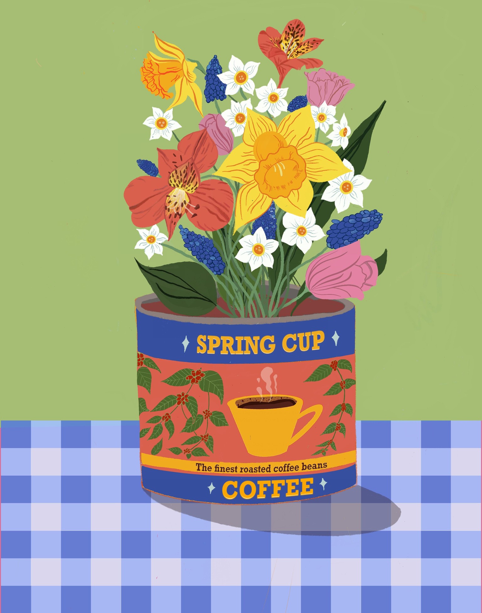 coffeejar with flowers - image 1 - student project
