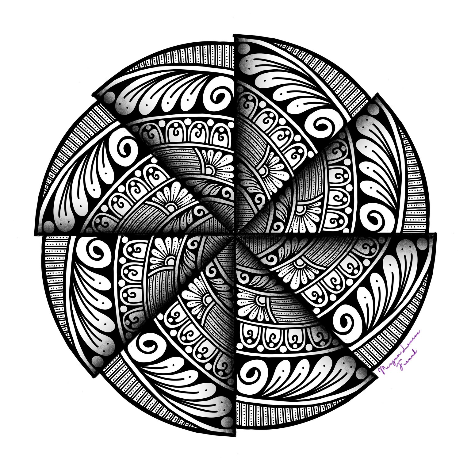 mini mandala with procreate - image 1 - student project