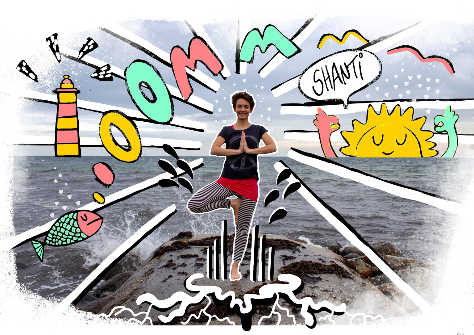 Remixed Photo: Yoga & the Sea - image 1 - student project
