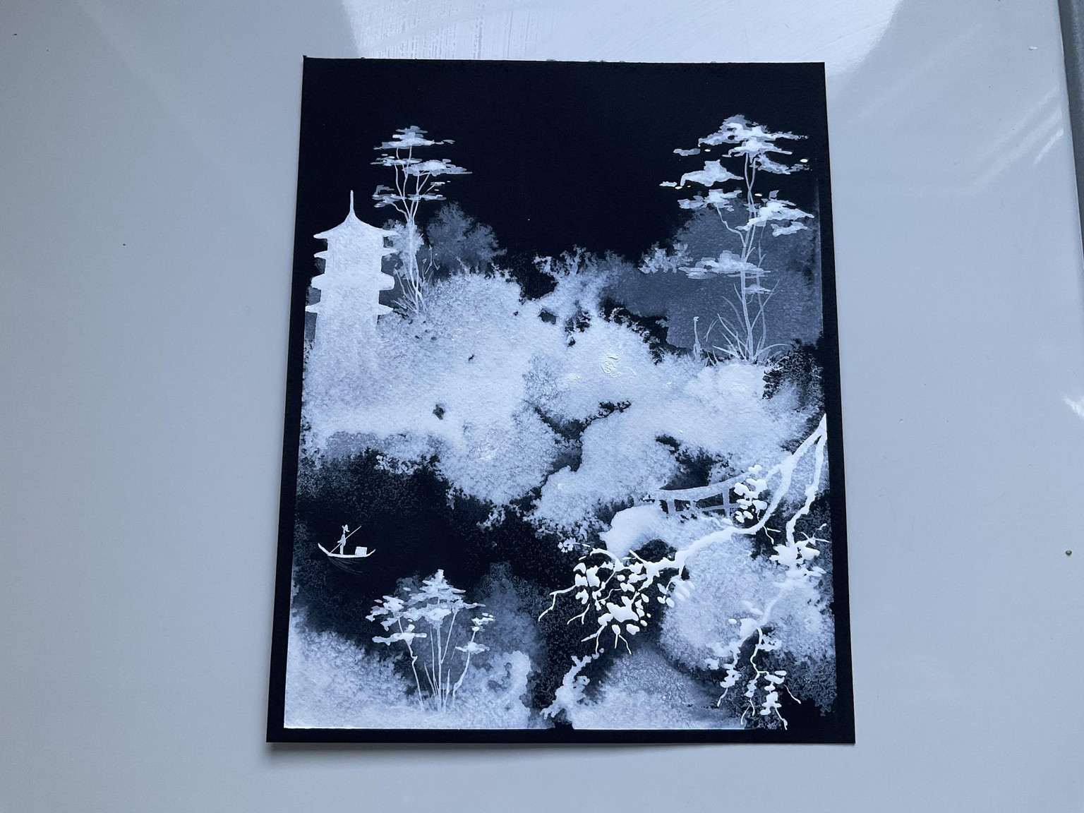 Haunting monochrome water colour - image 1 - student project