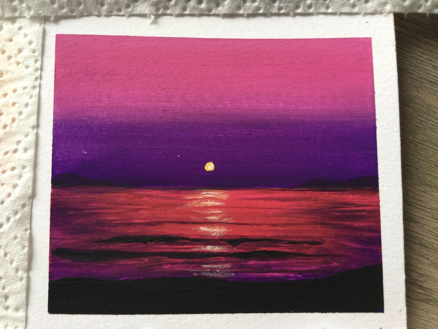Gouache sunsets - image 2 - student project