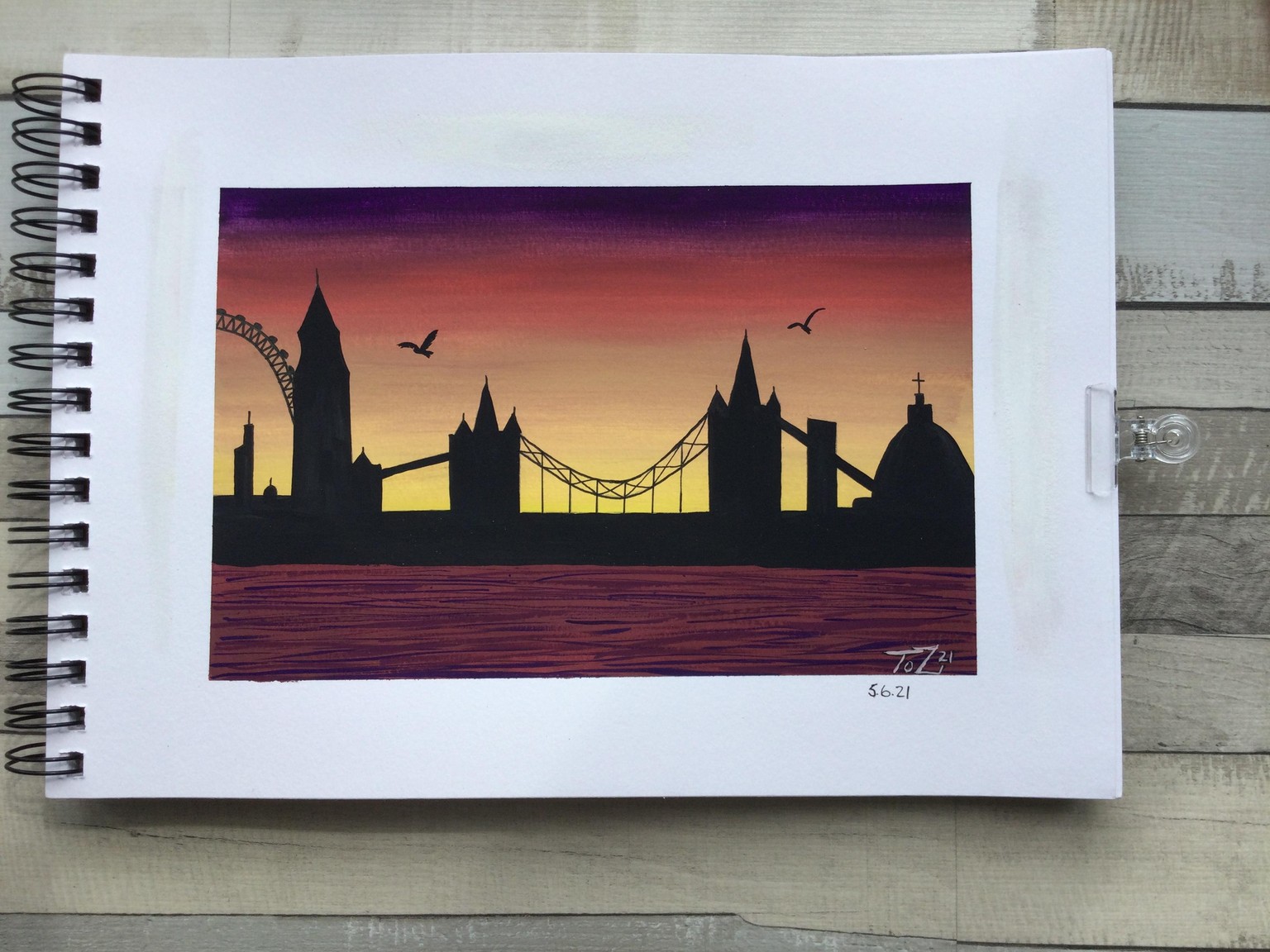 Gouache Skyline - image 1 - student project