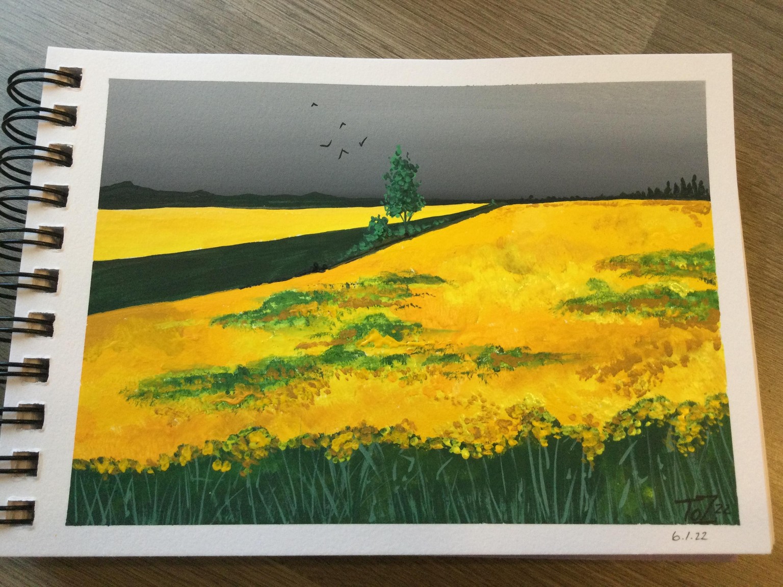 Gouache corn field - image 4 - student project