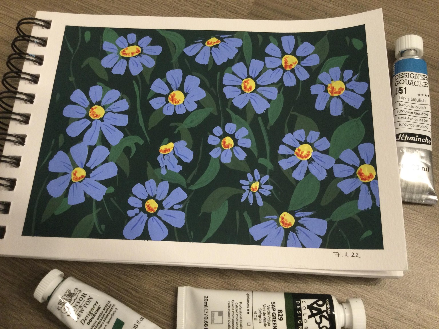 Gouache corn field - image 1 - student project