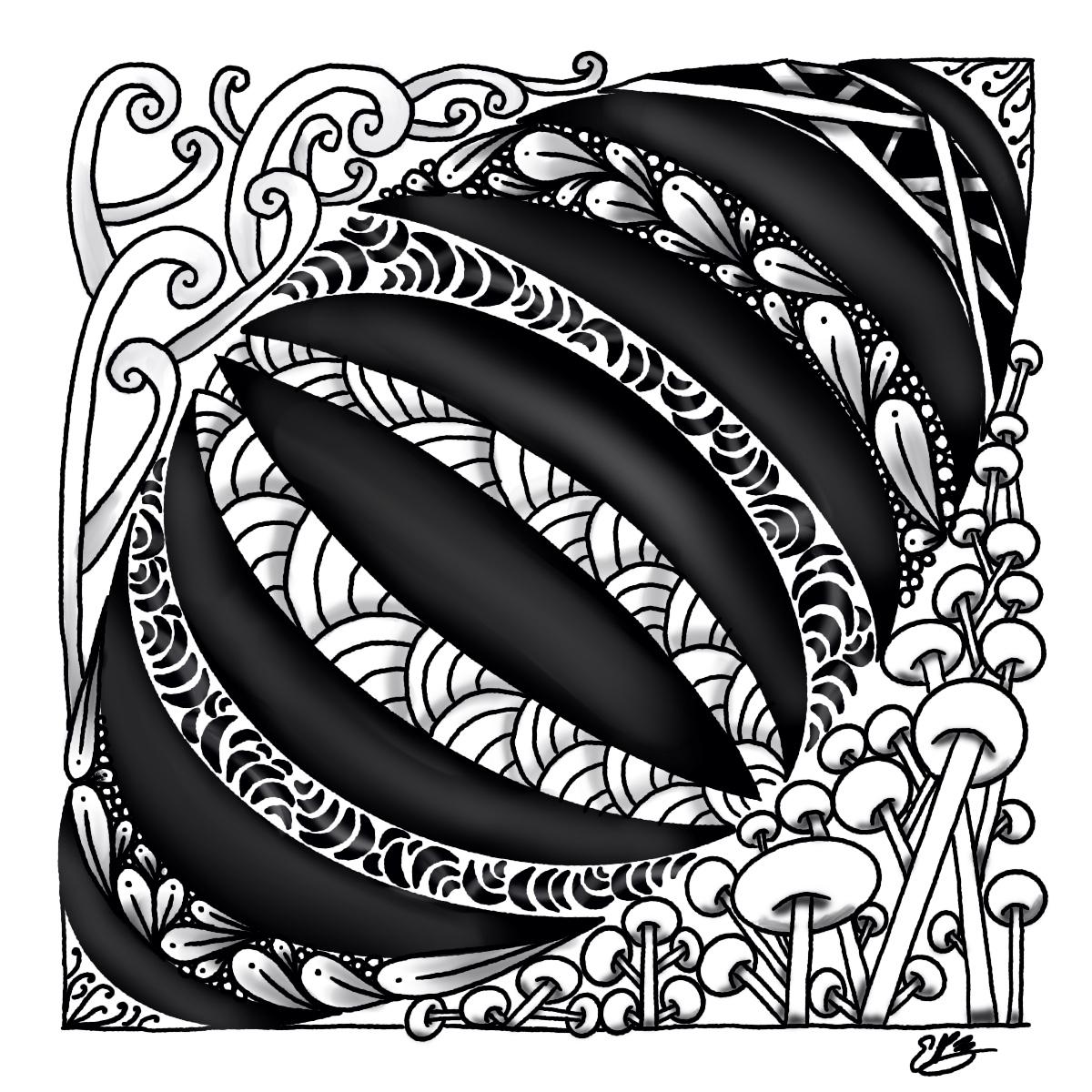Zen tangle class project - image 1 - student project
