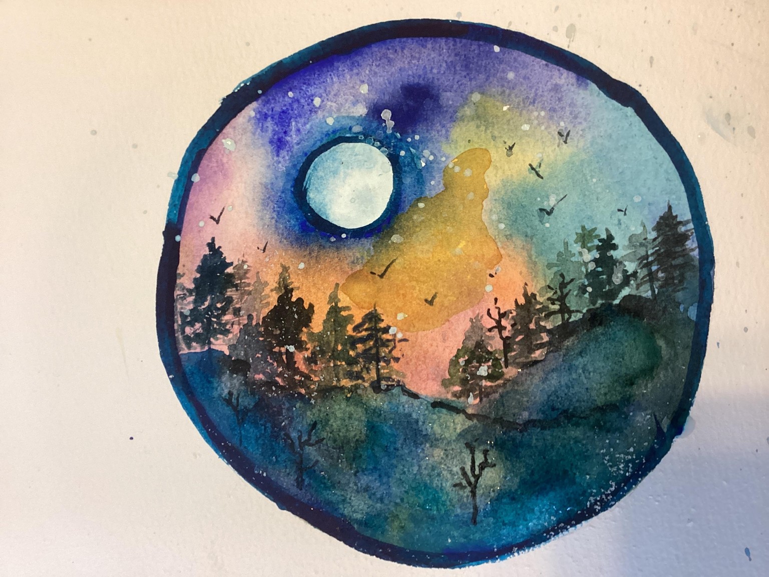 Night sky, a Will Elliston tutorial - image 2 - student project