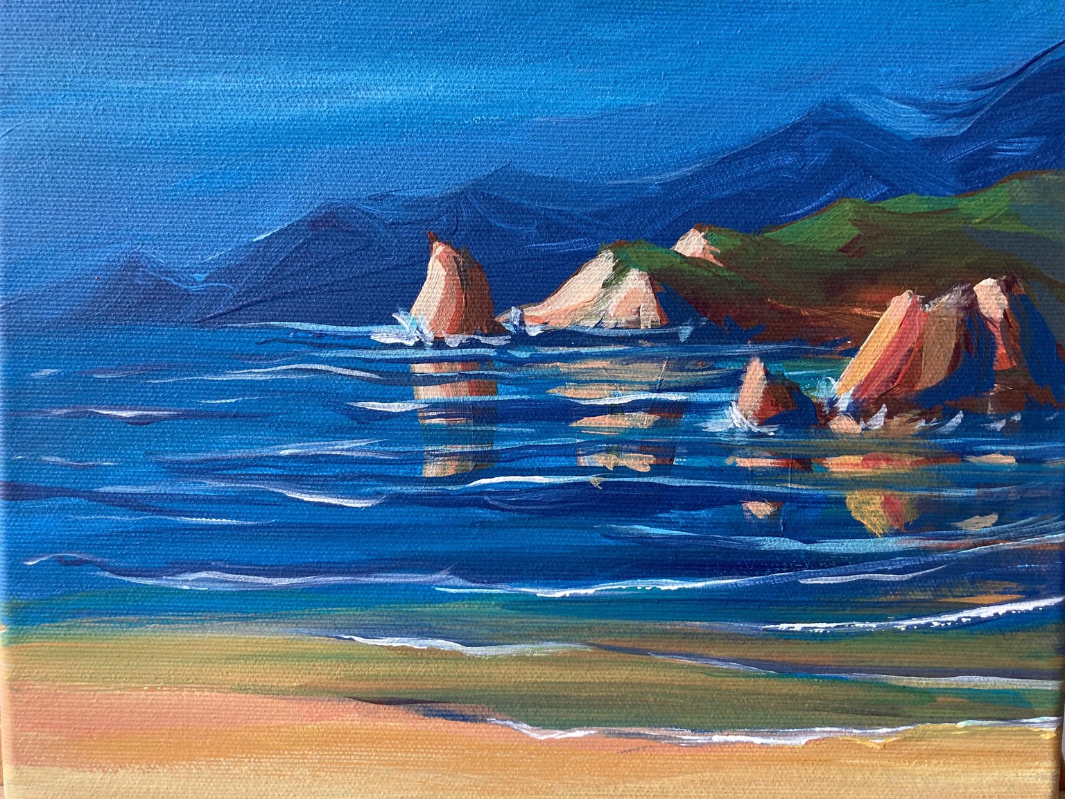 Seascape Acrylic Painting - image 1 - student project