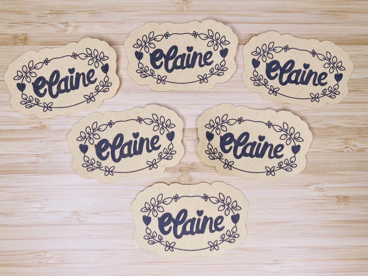 Vintage-Style Name Stickers - image 1 - student project