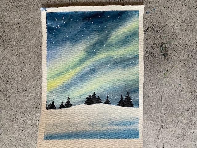 10 Days of Therapeutic Winter Watercolor Landscapes - Build a Daily Art Habit - image 2 - student project
