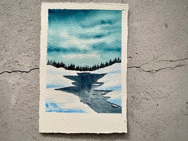 10 Days of Therapeutic Winter Watercolor Landscapes - Build a Daily Art Habit - image 5 - student project