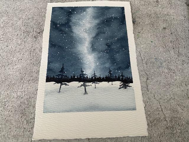 10 Days of Therapeutic Winter Watercolor Landscapes - Build a Daily Art Habit - image 3 - student project