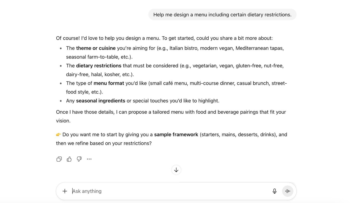 Menu Maker GPT - image 1 - student project
