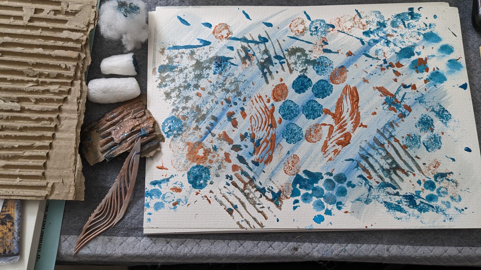 Mark Making with Foraged and Found items - image 2 - student project