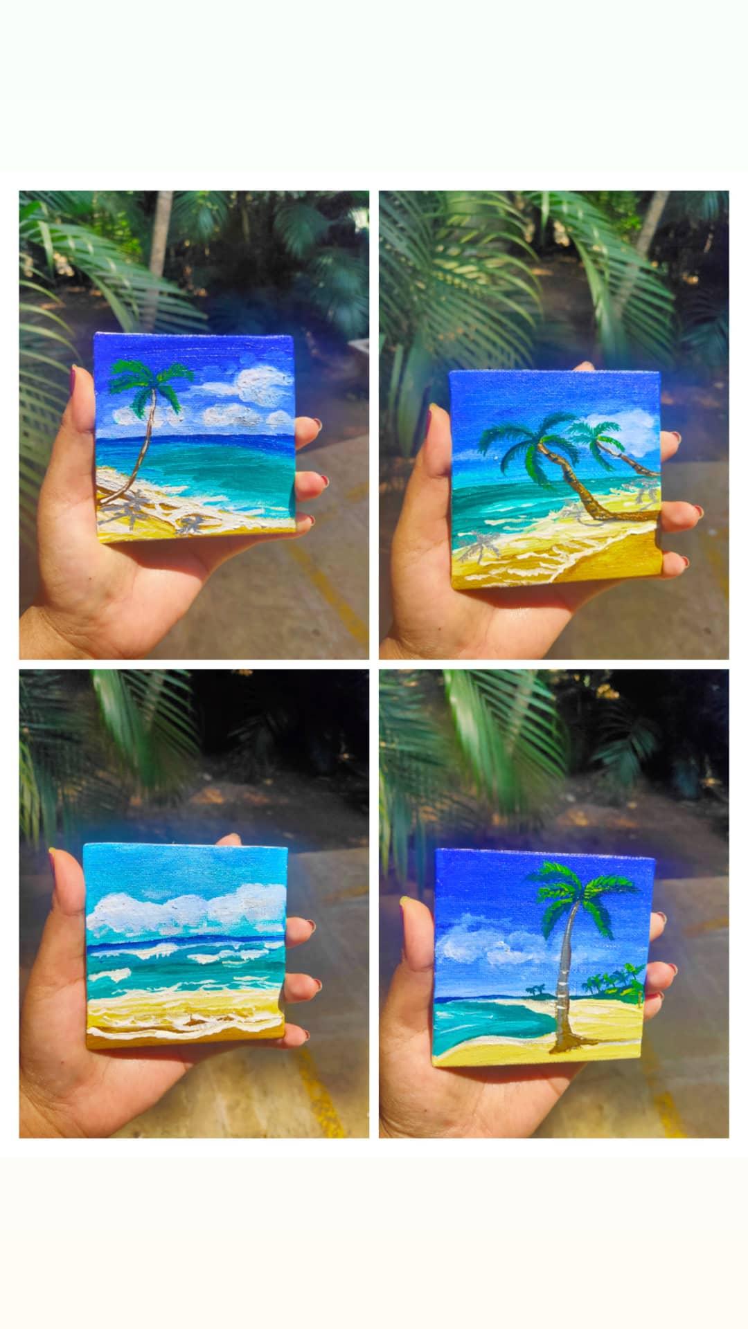 Mini Beach Coasters - image 1 - student project