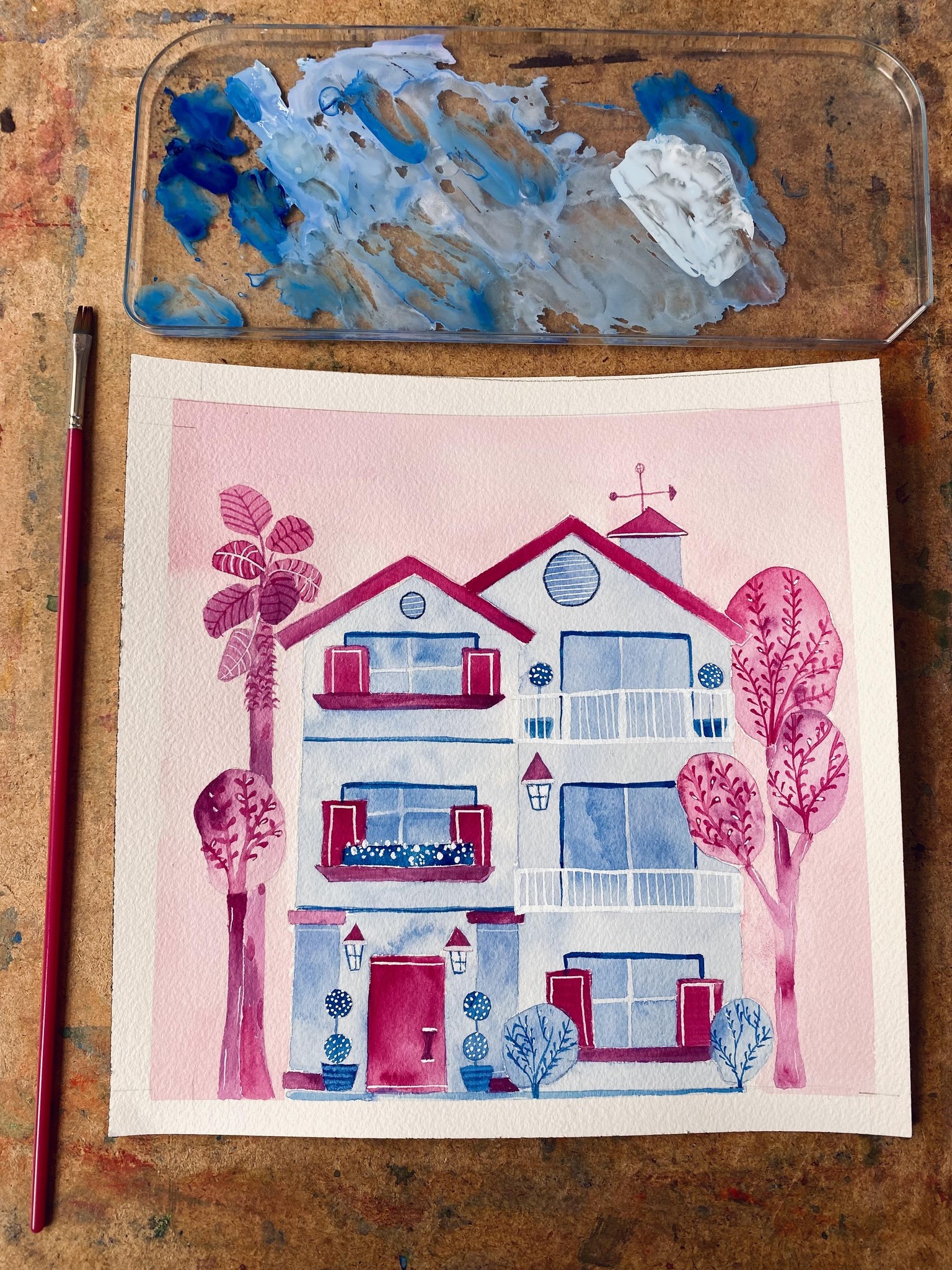 Whimsical, cotton candy house - image 1 - student project