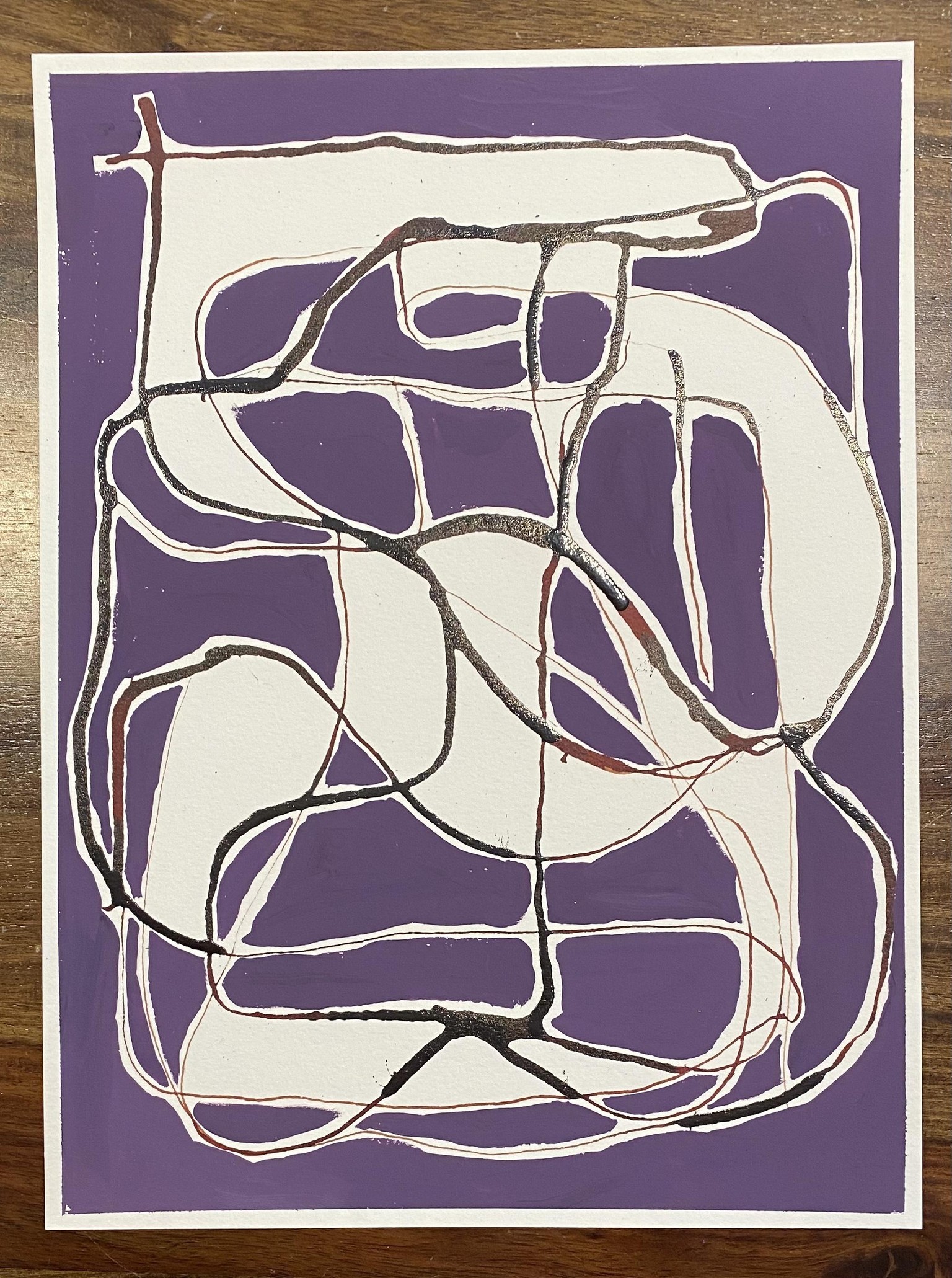 Fun scribbles with liquid watercolor & gouache - image 3 - student project