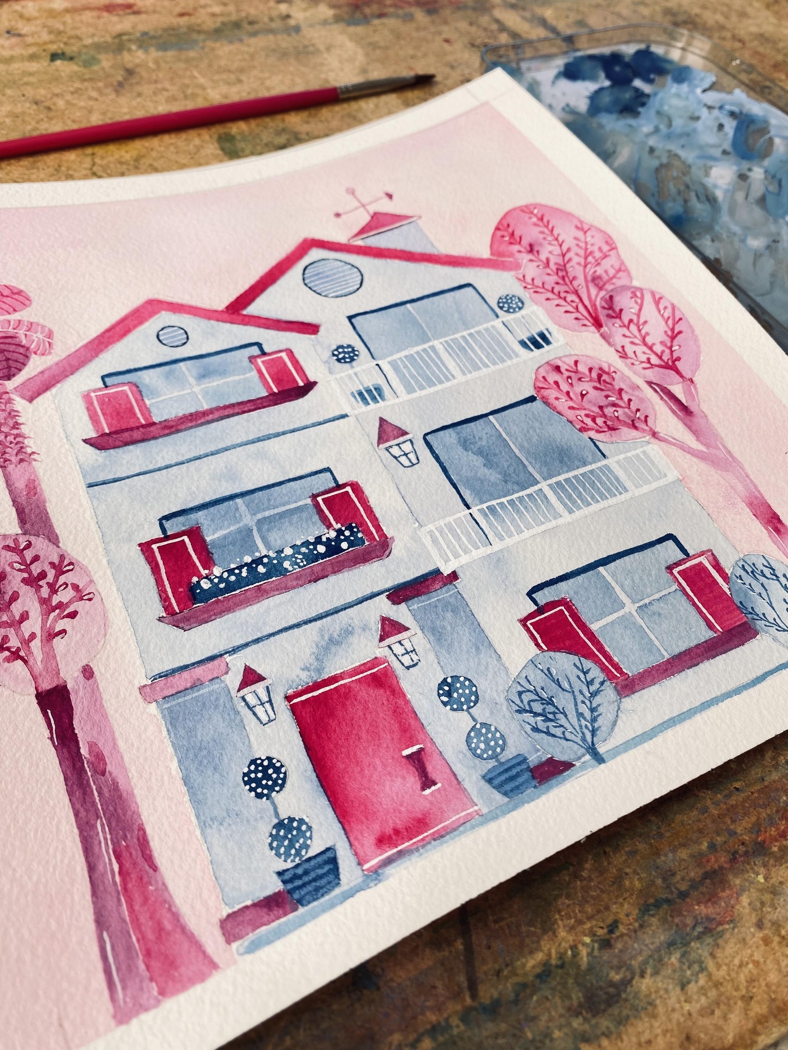 Whimsical, cotton candy house - image 4 - student project
