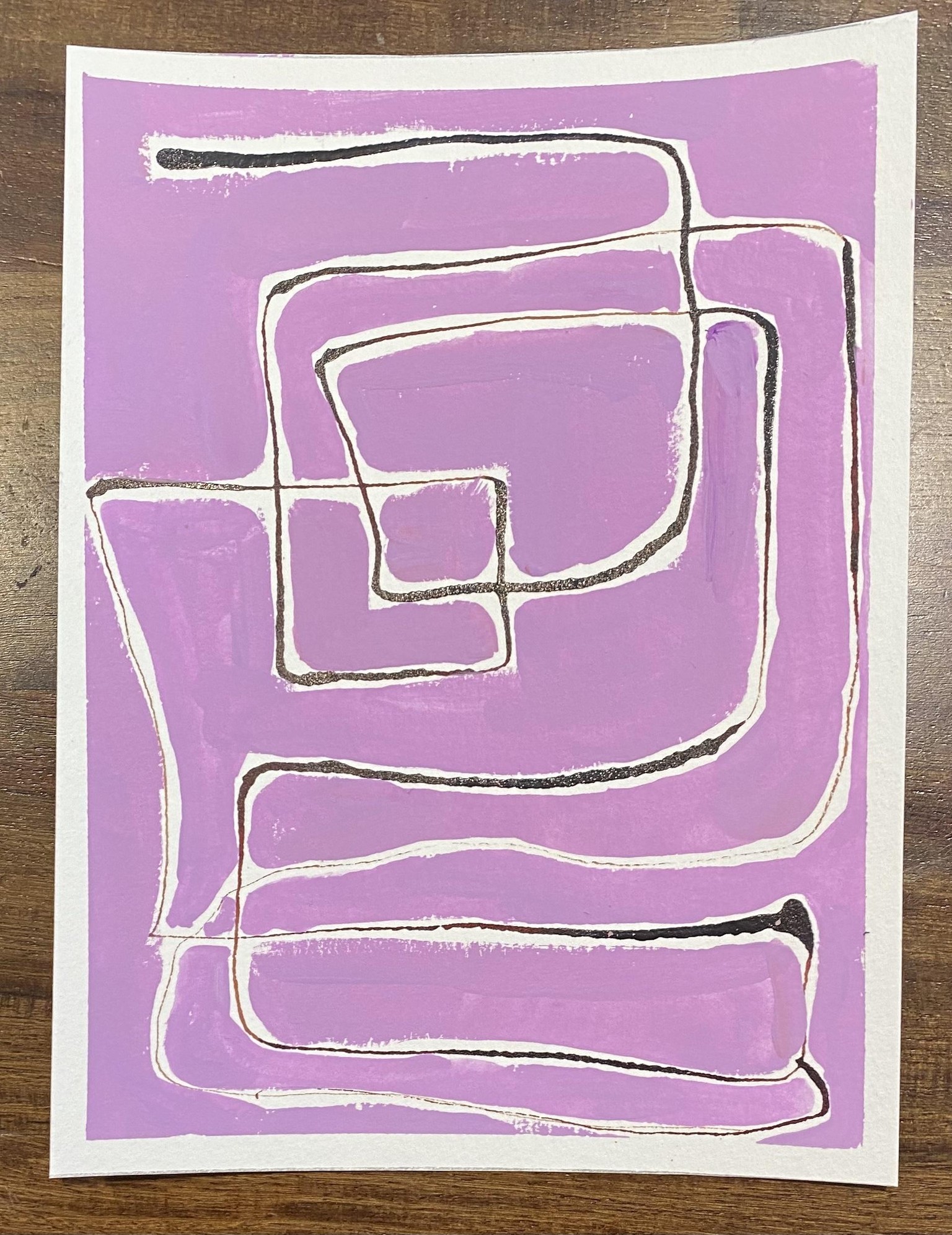 Fun scribbles with liquid watercolor & gouache - image 1 - student project