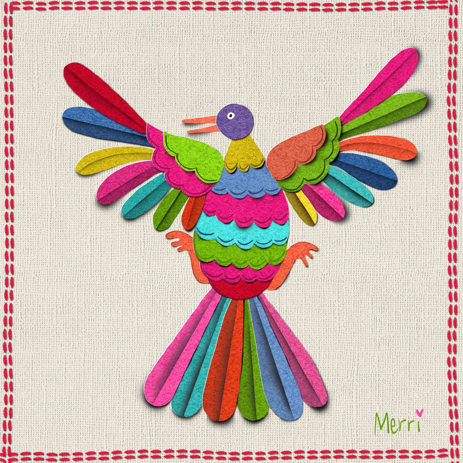 Paper cut bird - image 1 - student project
