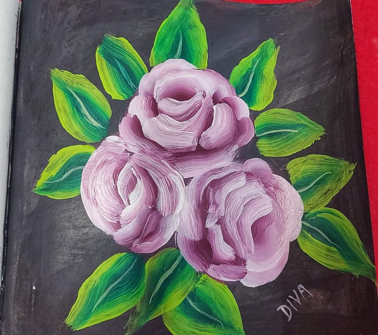 Acrylic flower painting - image 1 - student project