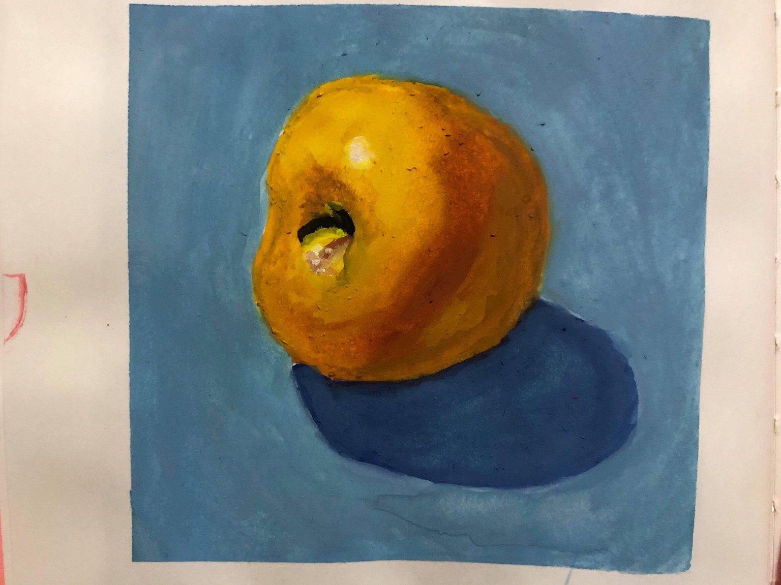 Gouache - Yellow Apple - image 1 - student project