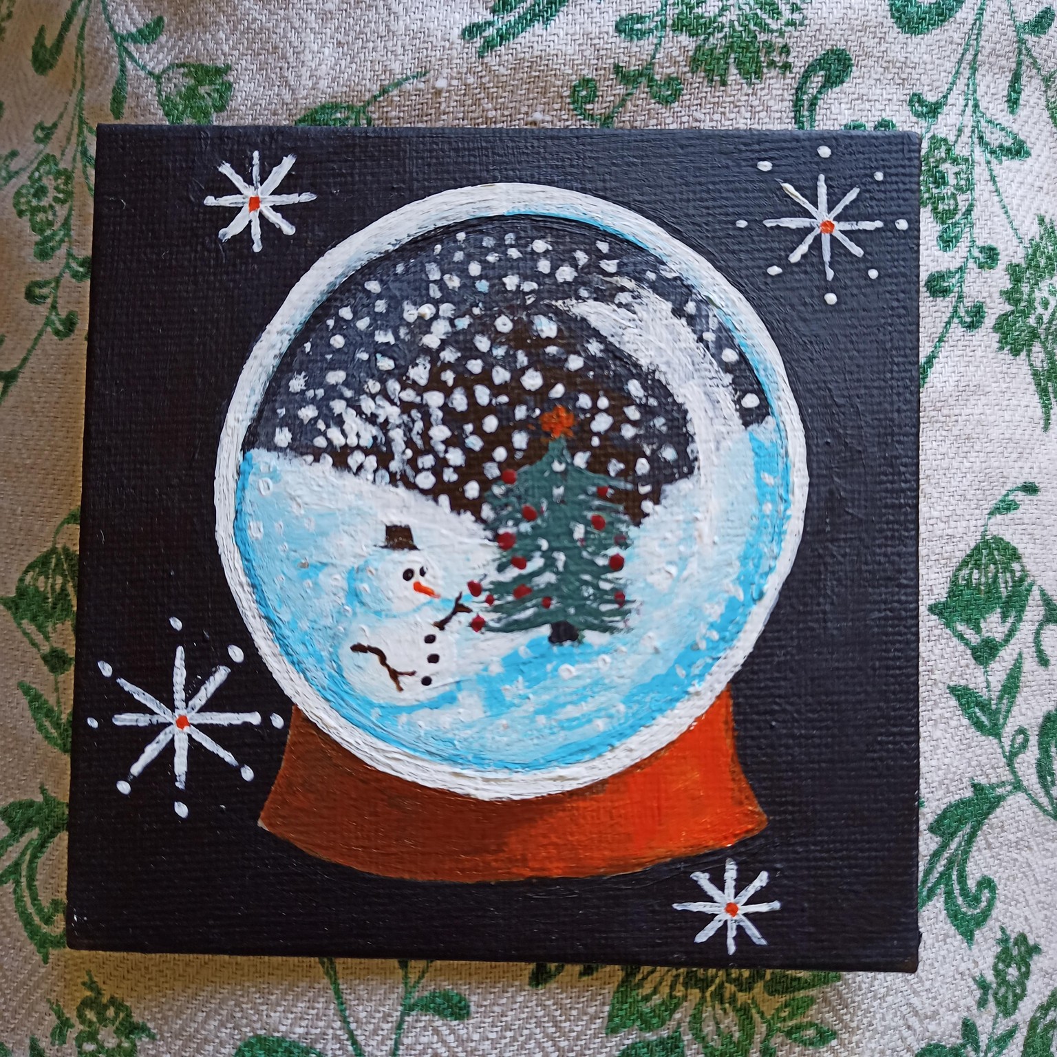 Snowman Christmas Tree Snowglobe - image 1 - student project