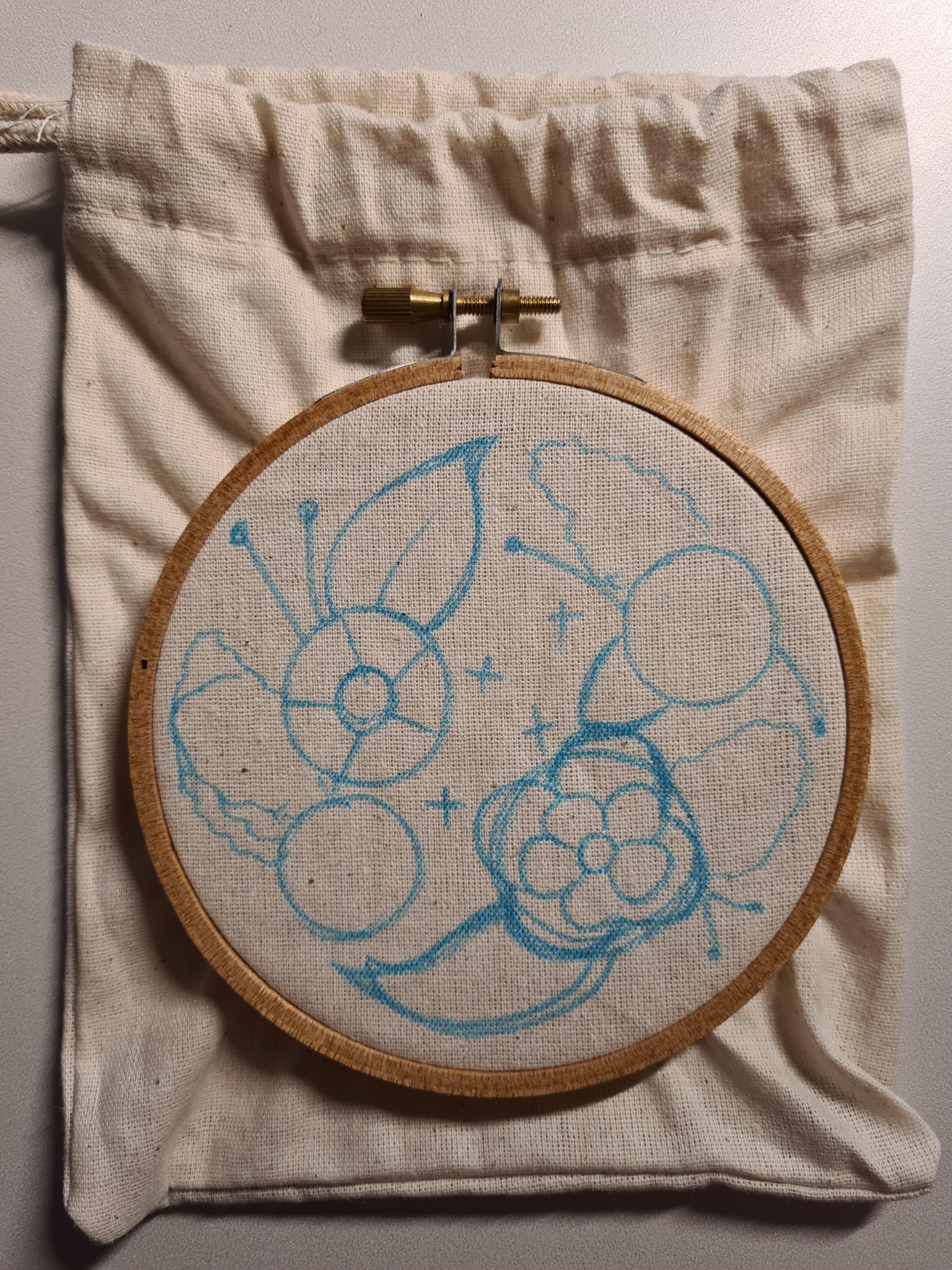 Floral drawstring bag - image 1 - student project