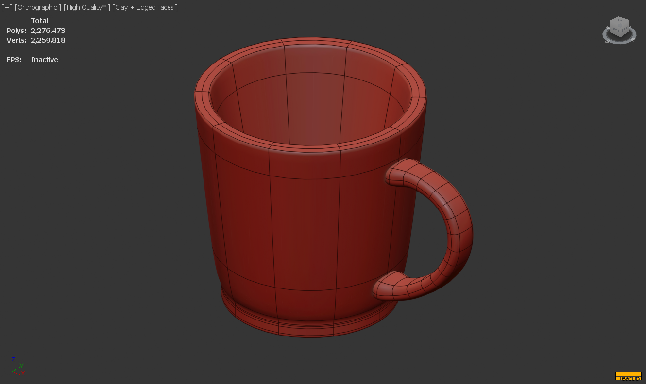Werk Kitchen Counter : Mastering 3D Modeling in 3ds Max: Basic Level - image 4 - student project
