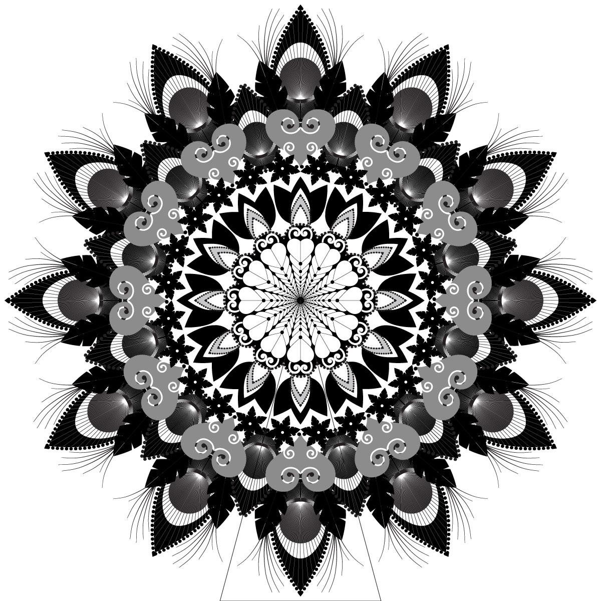 Real Time Peacock Mandala Design - image 3 - student project