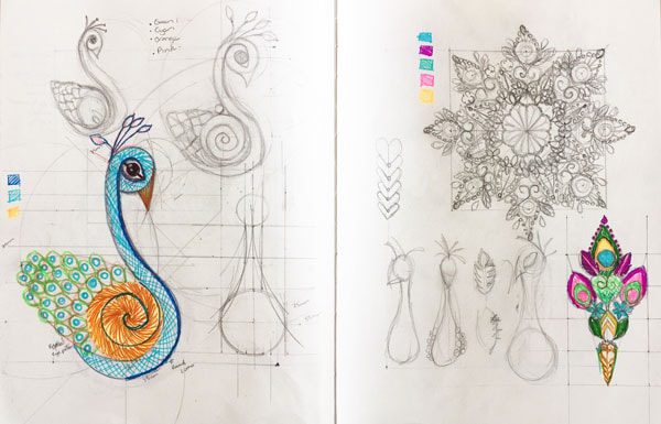 Real Time Peacock Mandala Design - image 2 - student project