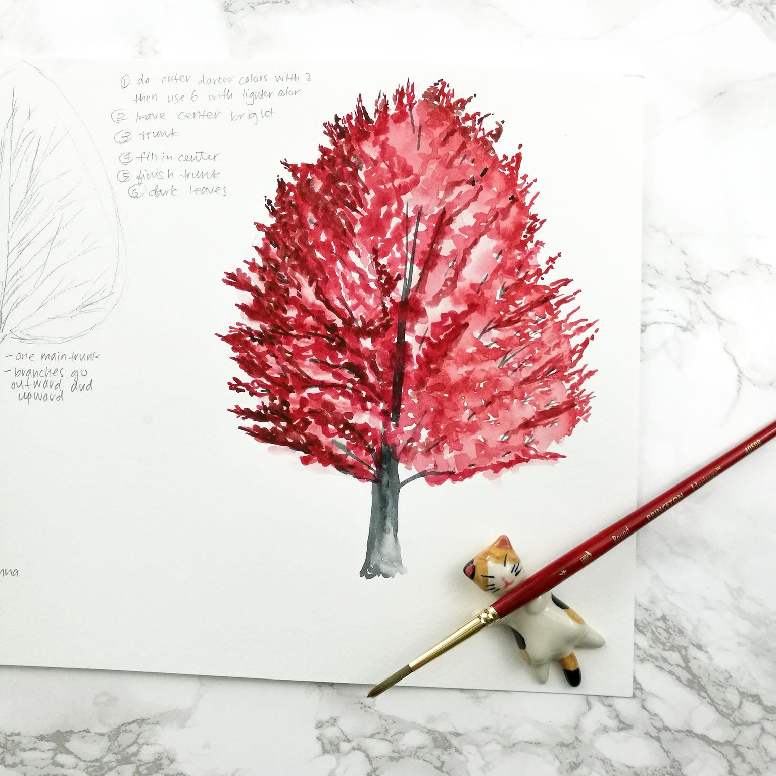 How to Paint: Watercolor Trees - Sample Project - image 2 - student project