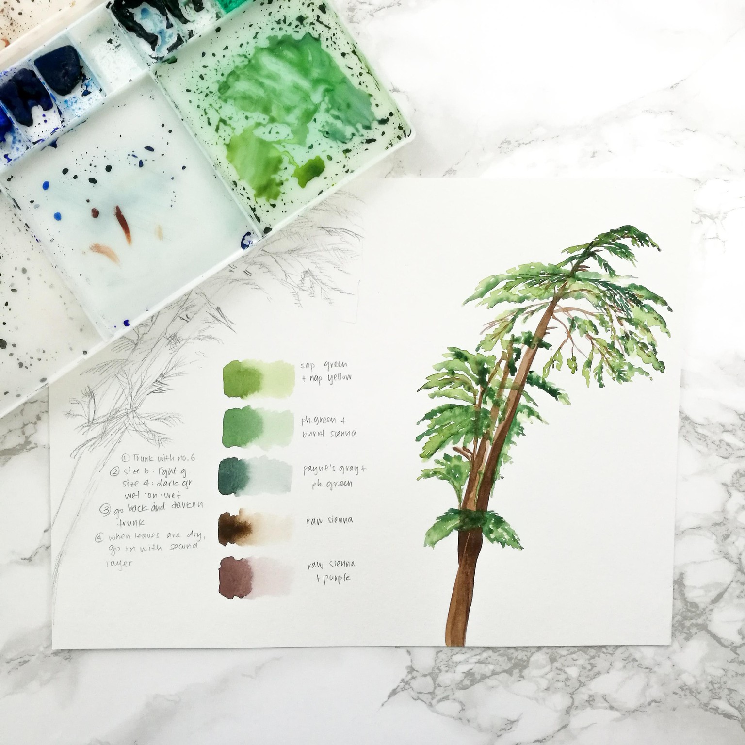 How to Paint: Watercolor Trees - Sample Project - image 1 - student project