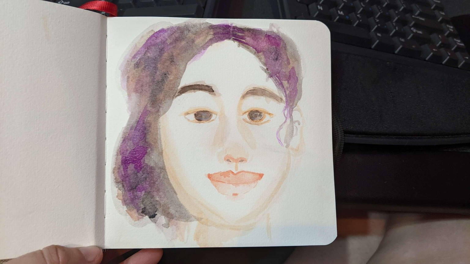 Watercolor portrait - image 2 - student project