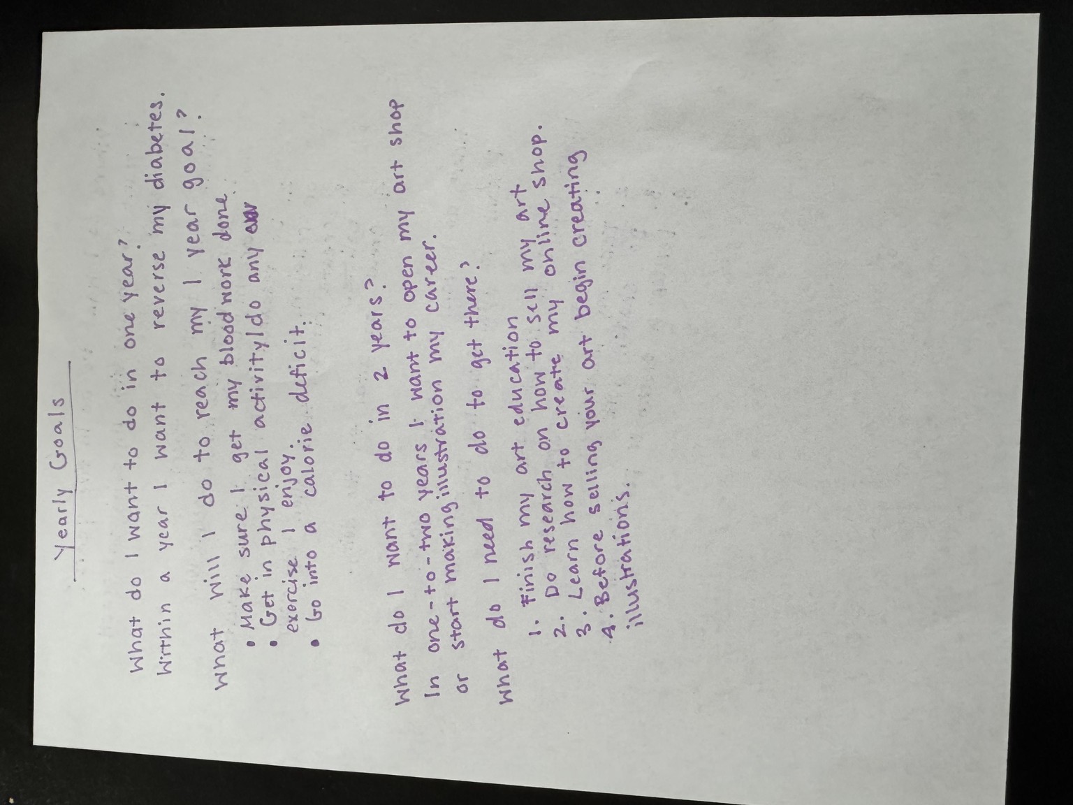 My goals for the next few years - image 1 - student project