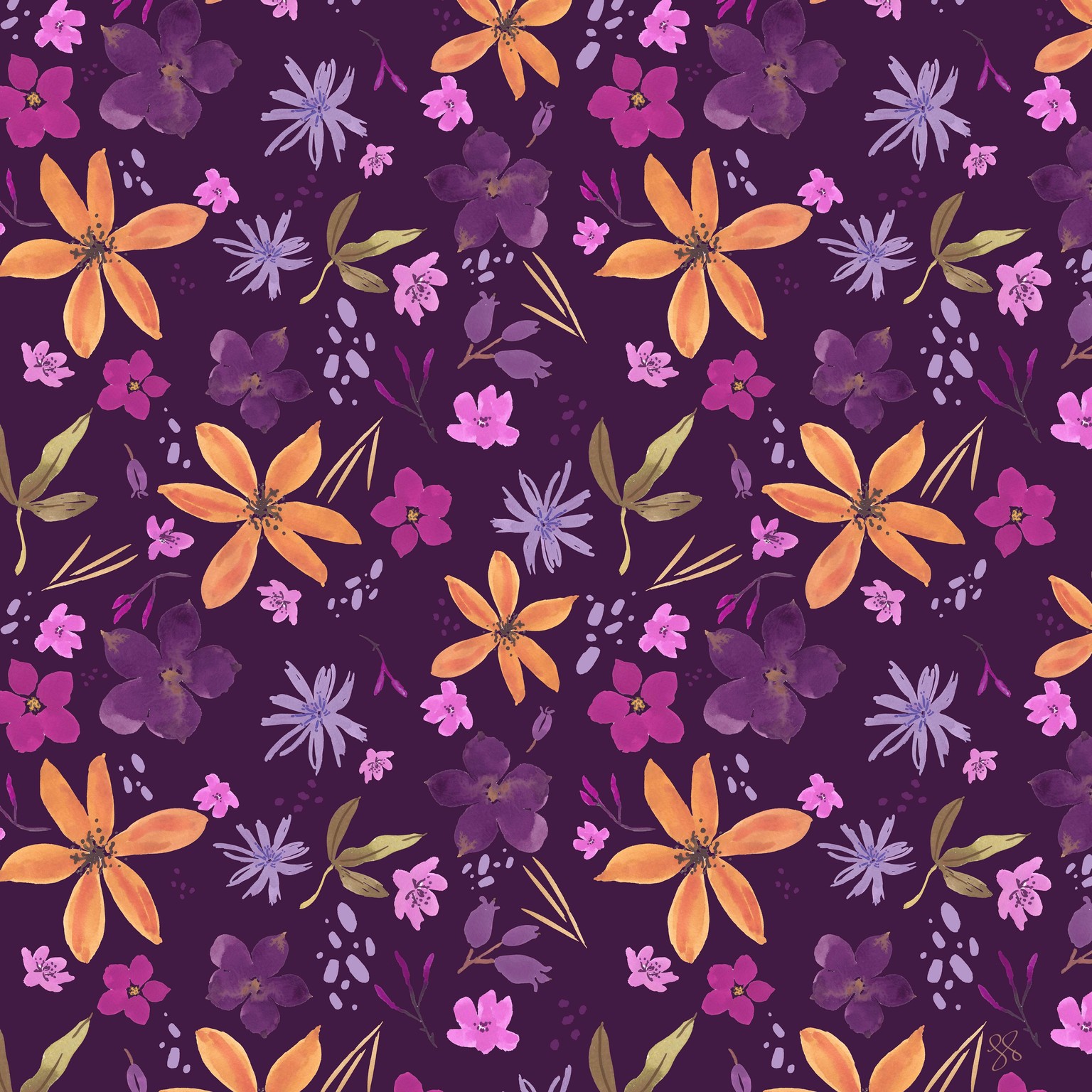 Wildflower Repeat + new mockups - image 10 - student project