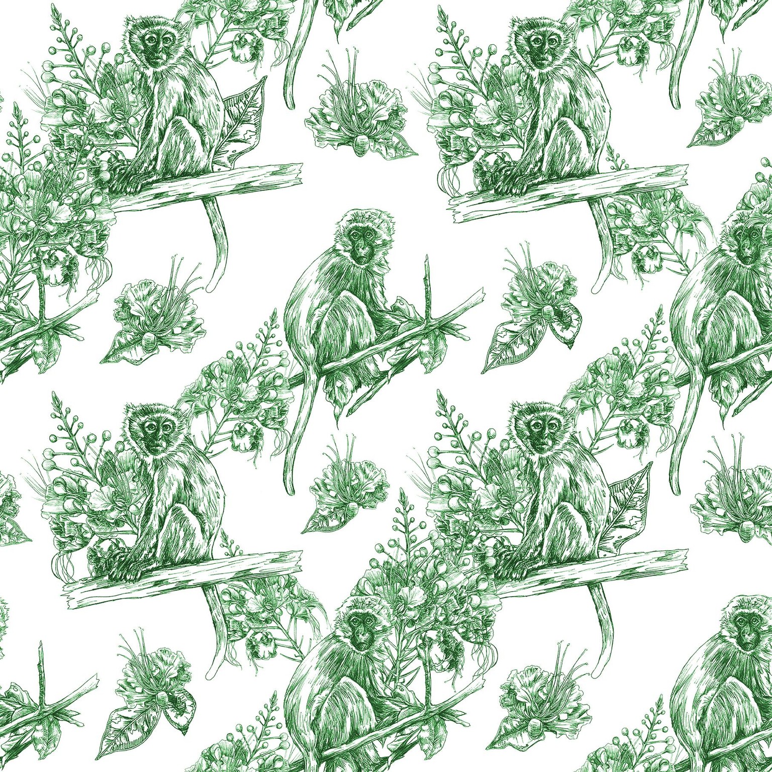 Green Monkey Toile - image 1 - student project