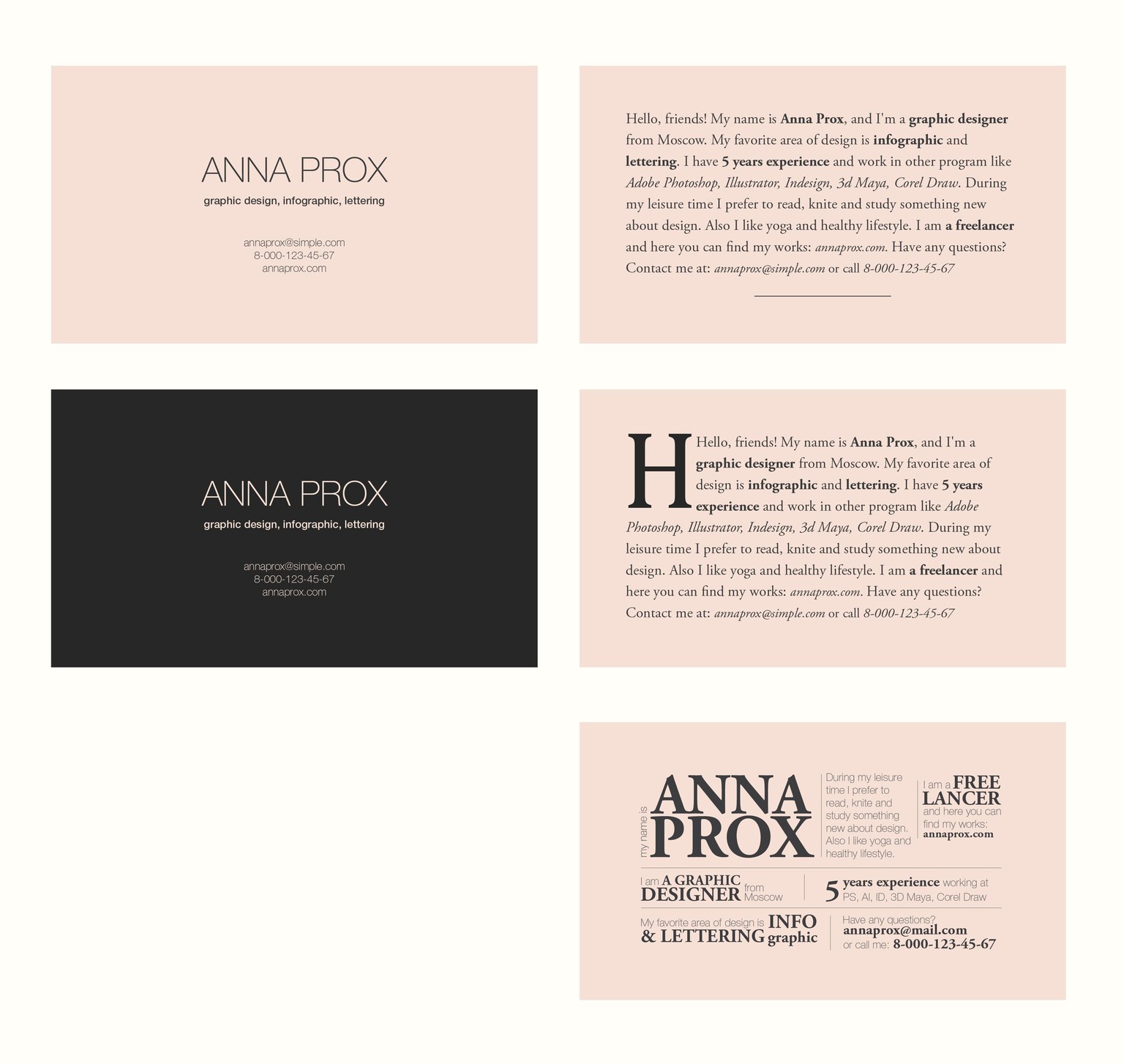 My first personal business card - image 5 - student project