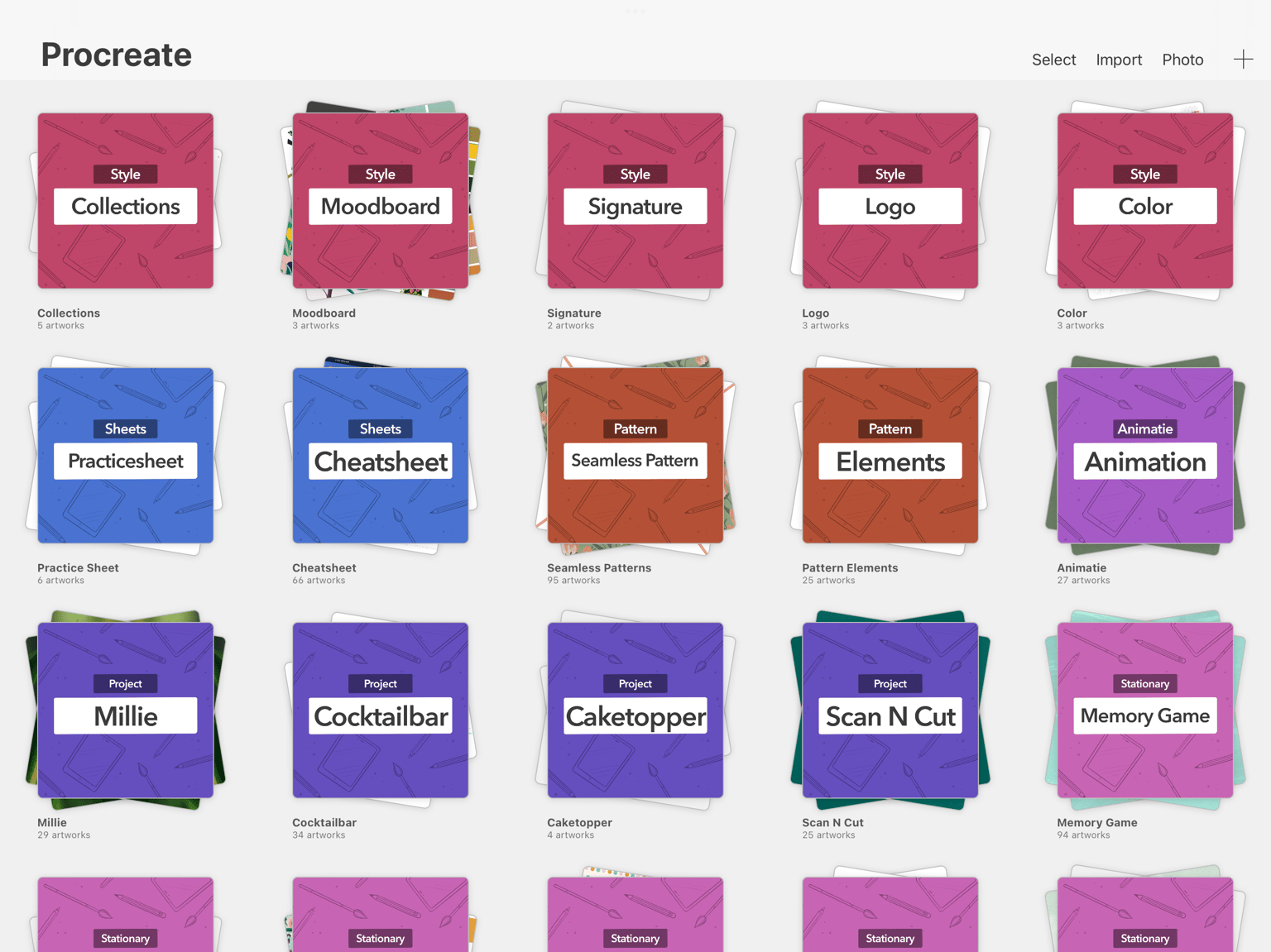 Organisation in procreate - image 1 - student project