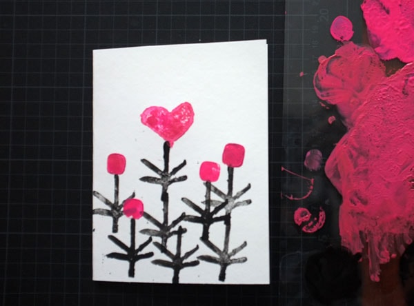 Card Printing with Found Objects & Carved Objects - image 3 - student project