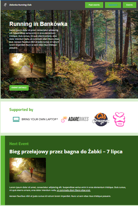 zielonka running club - image 1 - student project