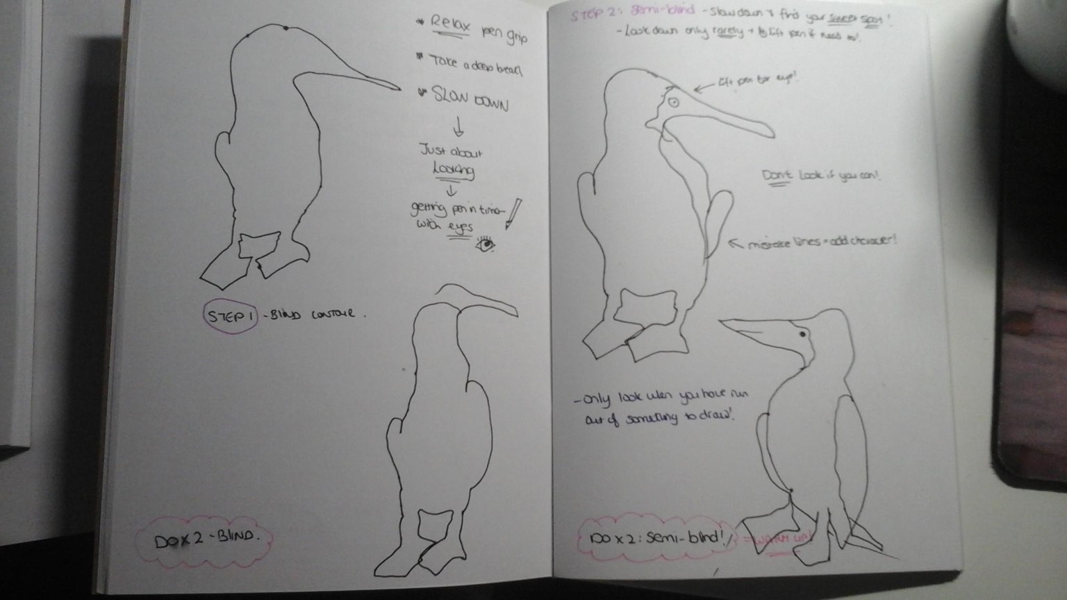 Blind contour drawing - image 1 - student project