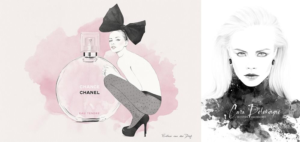Business card for a fashion illustrator - image 1 - student project